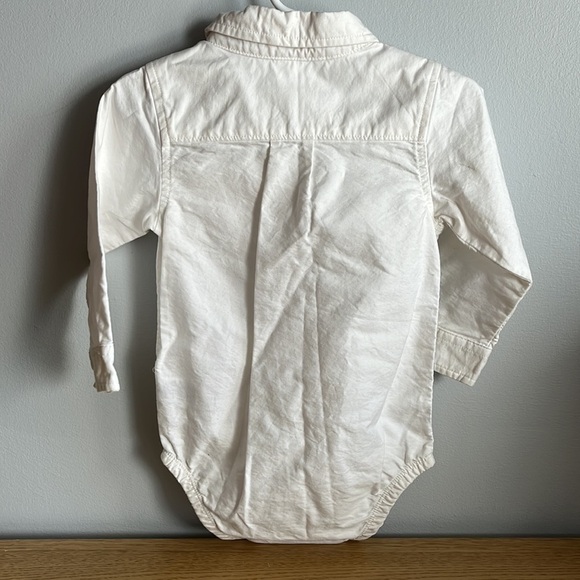 Carter’s Train White Button Down Collar Shirt - Picture 3 of 4